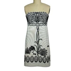 Lily Pulitzer Fly Me To The Sea Bowen Strapless Embroidered Dress Size 4